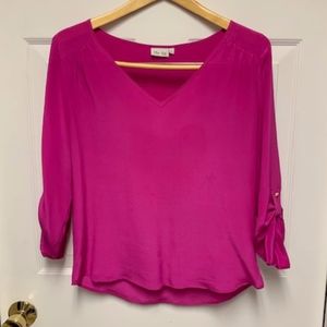 Ellie Kai V-Neck Silk Blouse - Size 4